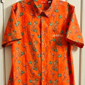 Shinesty Captain Morgan Mens Hawaiian Short Sleeve Button Up Shirt XL
